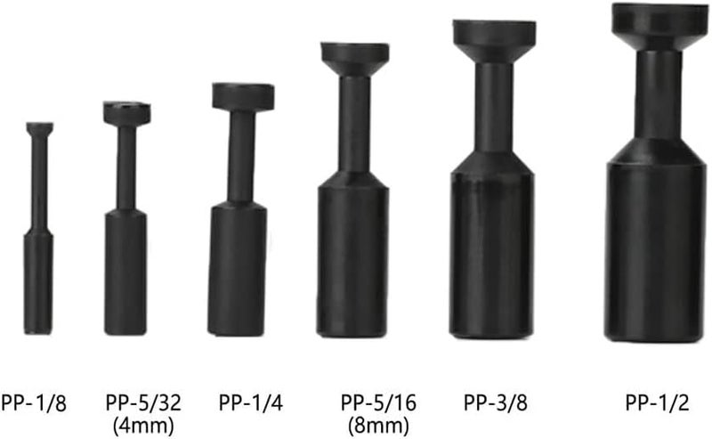 ROZESAZZ zjxed 36 Pcs Push-to-Connect Fittings, Cap Style Pneumatic Blanking Plugs, Fittings for 1/8 5/32 1/4 5/16 3/8 1/2 Inner Dia Tube - Image 2